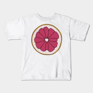 Grapefruit Slice Illustration Kids T-Shirt